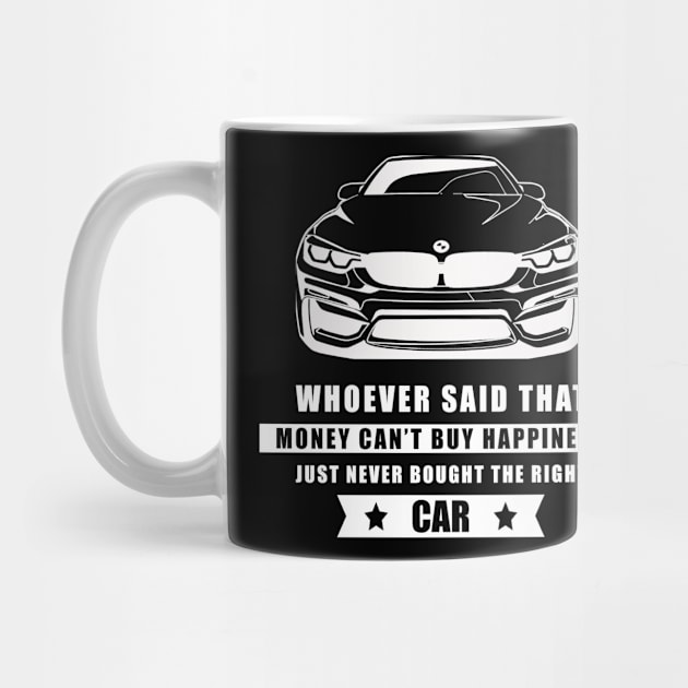 Money Can't Buy Happiness - Funny Car Quote by DesignWood Atelier